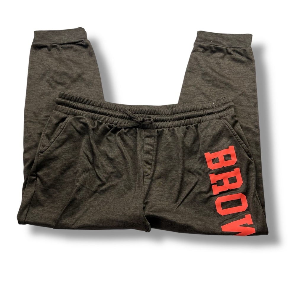 Cleveland Browns Joggers Mens 2XL XXL Brown Joggers Drawstring Sweatpants
